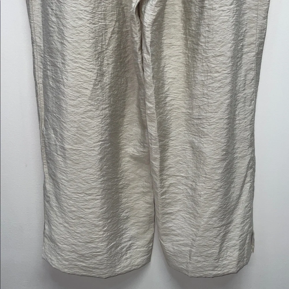 NWT Chico’s Khaki Fluid Crinkle Crop Pant The Ultimate Fit Chico’s 1.5 (US M/10) - Picture 6 of 16